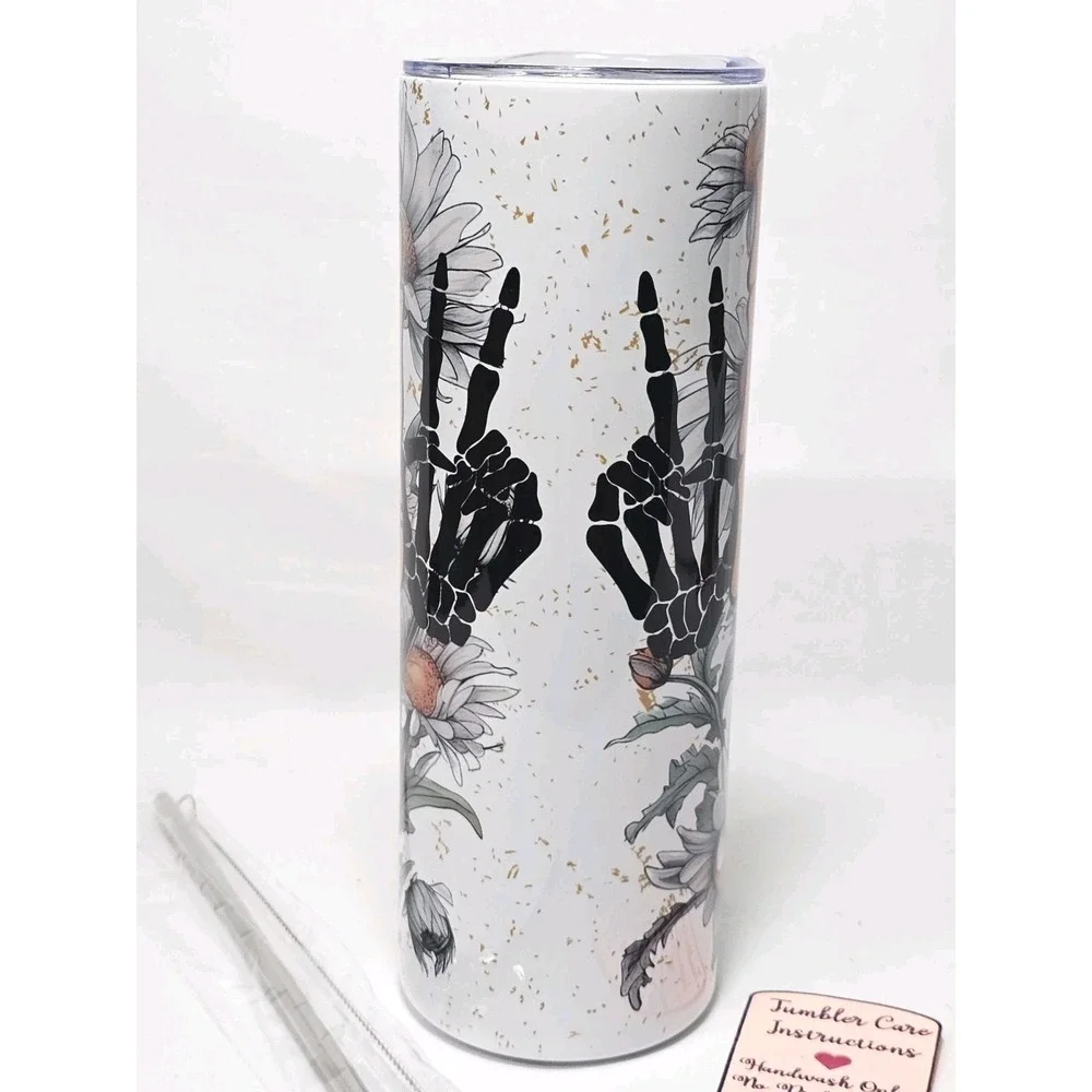 Have The Day You Deserve Peace Flower 20Oz Tumbler Travel Insulated Motivational